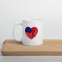 Image 5 of Patriotic Heart Mug | Red White Blue Coffee Cup | American Love Mug | USA Pride Gift