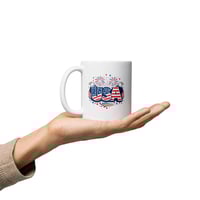 Image 4 of USA 250th Anniversary Coffee Mug | Patriotic Word Art