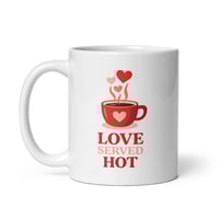 Image 2 of Love Served Hot Coffee Mug, Valentine's Day Gift