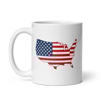 Image 2 of USA 250th Anniversary Mug | United States Map Patriotic Mug | White Ceramic Coffee Cup