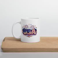 Image 5 of USA 250th Anniversary Coffee Mug | Patriotic Word Art