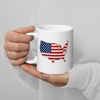 Image 3 of USA 250th Anniversary Mug | United States Map Patriotic Mug | White Ceramic Coffee Cup