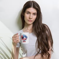 Image 3 of USA 250th Anniversary Mug | Patriotic Fireworks Coffee Cup | White Ceramic Mug