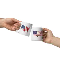 Image 4 of USA 250th Anniversary Mug | United States Map Patriotic Mug | White Ceramic Coffee Cup