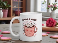 Image 1 of Cocoa &amp; Kisses Mug, Valentine's Day Gift