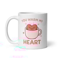 Image 2 of You Warm My Heart Mug, Valentine's Day Coffee Cup