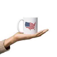 Image 5 of USA 250th Anniversary Mug | United States Map Patriotic Mug | White Ceramic Coffee Cup