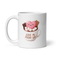 Image 2 of Love In Every Sip Ceramic Mug, Valentine's Day Cocoa Gift