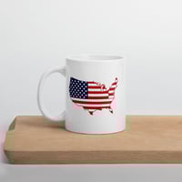 Image 6 of USA 250th Anniversary Mug | United States Map Patriotic Mug | White Ceramic Coffee Cup