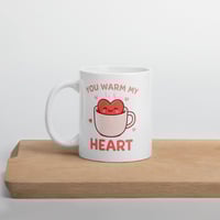 Image 4 of You Warm My Heart Mug, Valentine's Day Coffee Cup