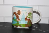 Image 1 of Starbucks Utah You Are Here Mug 14oz Coffee Cup State Map Desert Design EUC