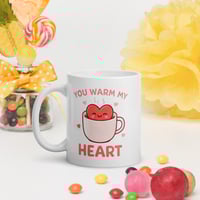 Image 7 of You Warm My Heart Mug, Valentine's Day Coffee Cup
