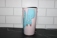 Image 2 of Starbucks Los Angeles Ceramic Mug 12oz LA Hands Design Rare Discontinued EUC