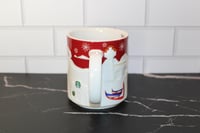 Image 2 of Starbucks Taiwan Christmas Relief Mug Red Holiday 16 oz