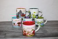 Image 6 of Starbucks You Are Here California Adventure Park Mug 14oz Red Interior EUC