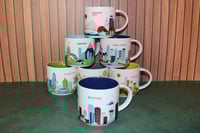 Image 7 of Starbucks Boston You Are Here Mug 14oz Navy Blue Harbor Skyline