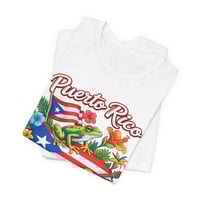 Image 2 of Puerto Rico Graphic Tee – Tropical Flag, Coquí & Guitar Island Pride T-Shirt