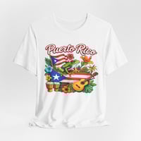 Image 3 of Puerto Rico Graphic Tee – Tropical Flag, Coquí & Guitar Island Pride T-Shirt