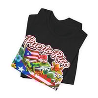 Image 4 of Puerto Rico Graphic Tee – Tropical Flag, Coquí & Guitar Island Pride T-Shirt