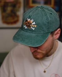 Image 2 of Skull Dad Cap - Bottle Green