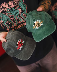 Image 2 of Skull Dad Cap - Washed Black