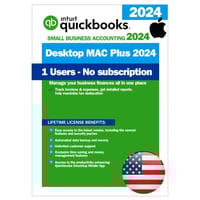 QuickBooks Desktop Mac Plus 2024 | 1 User | No Subscription