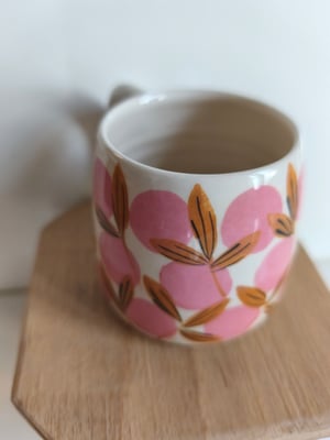 Image of  Petite  tasse anse pois rose
