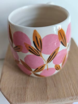 Image of  Petite  tasse anse pois rose