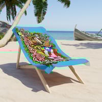 Image 2 of Puerto Rico Paradise Beach Towel – Tropical Flag, Hibiscus & Island Icons