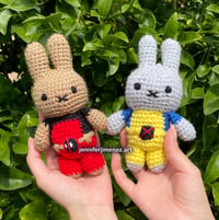 Image 2 of Deadpool and Wolvie bunny crochet! 