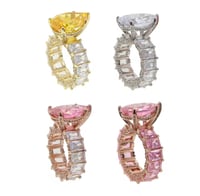 Image 1 of Sweetheart Teardrop Eternity Ring