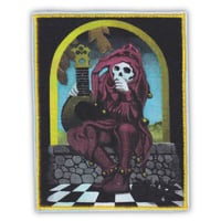 Red Jester Rectangle Patch