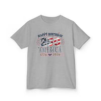 Image 3 of Kids Tee - "Happy Birthday America 250 (1776-2026)" Patriotic 4th of July Shirt