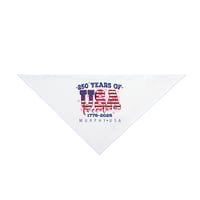 Image 1 of Patriotic USA Freedom Pet Bandana — 250 Years 1776–2026 OPTION A