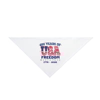 Image 1 of Patriotic USA Freedom Pet Bandana — 250 Years 1776–2026 OPTION B