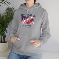 Image 4 of USA Freedom 250th Anniversary Hoodie – Patriotic 1776–2026 Celebration Sweatshirt OPTION A