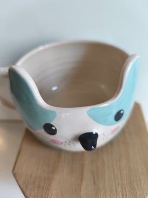 Image of   Tasse chat bleu clair 