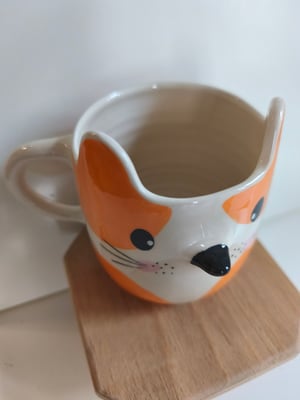 Image of  Tasse haute chat orange 