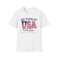 Image 1 of USA Freedom T-Shirt — 250 Years of USA (1776–2026) OPTION A
