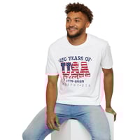 Image 4 of USA Freedom T-Shirt — 250 Years of USA (1776–2026) OPTION A