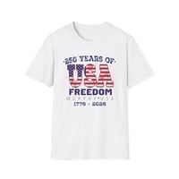 Image 1 of USA Freedom T-Shirt — 250 Years of USA (1776–2026) OPTION B