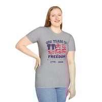 Image 3 of USA Freedom T-Shirt — 250 Years of USA (1776–2026) OPTION B
