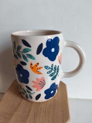Image of  Grande tasse anse bleue