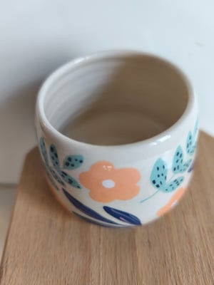Image of  Petite  tasse ronde fleur orange 