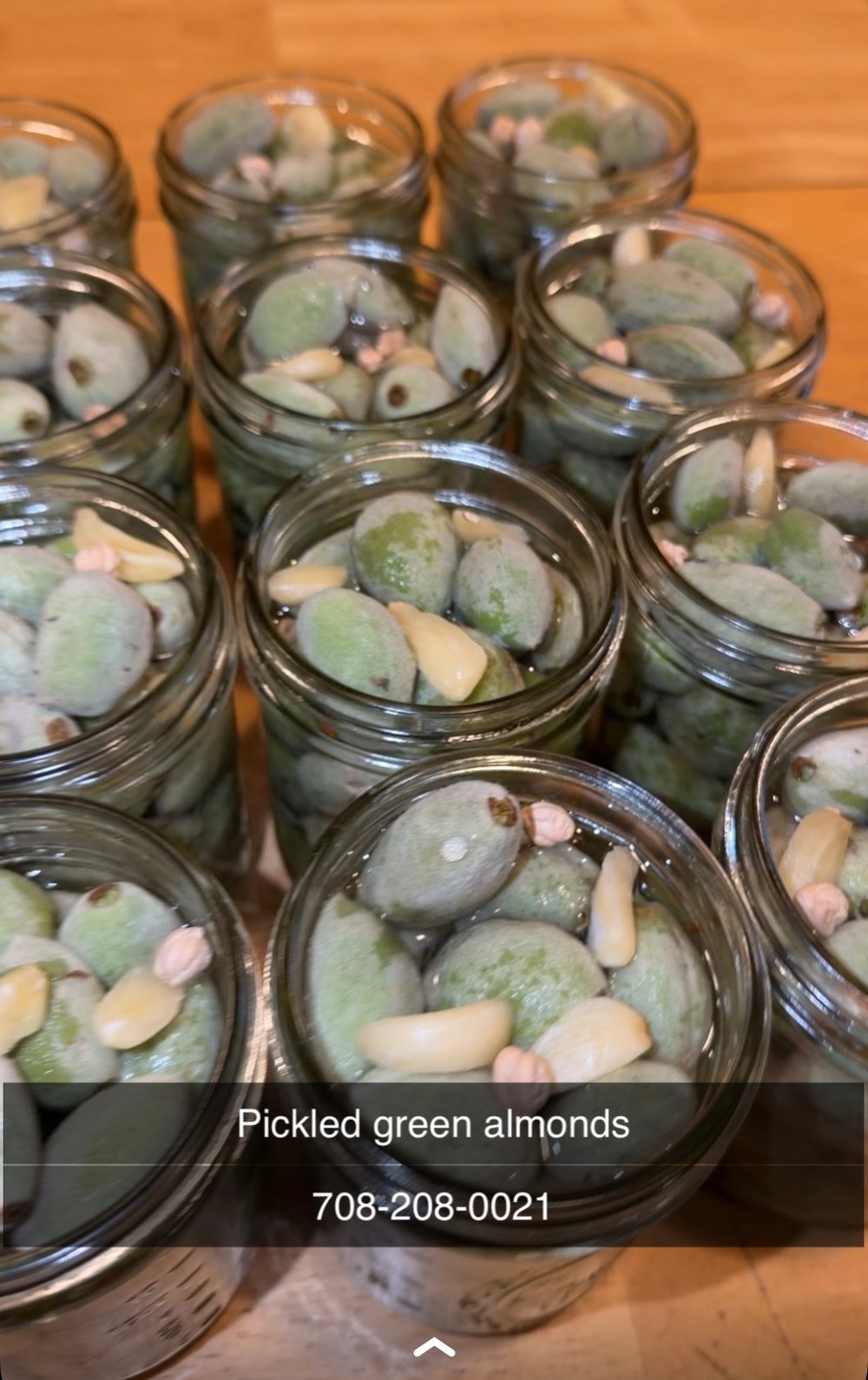 Pickled Green Almonds