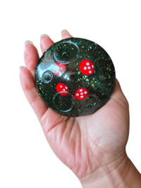 Image 4 of Mushroom Jar - Dark green moss with mushroomss 