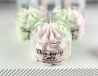Image 2 of Strawberry Poundcake Whipped Argan Oil Body Butter Cream | Vegan