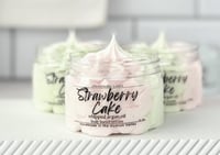 Image 1 of Strawberry Poundcake Whipped Argan Oil Body Butter Cream | Vegan