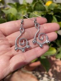 Image 1 of Silver Spiral Earrings 