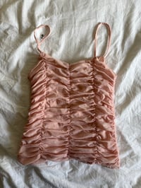Image 2 of 00s Baby Pink Ruched Cami 